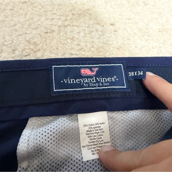 NWT Vineyard Vines Breaker Performance Pants Navy Blue Men's 38x34 Deep Bay - Picture 3 of 6